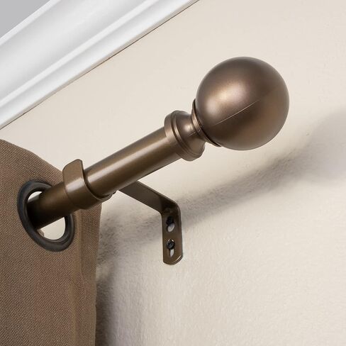 قضيب ستارة كلاسيكي من ديكوبوليتان مقاس 1 بوصة، من 12 إلى 20 بوصة، برونزي داكن in Kuwait