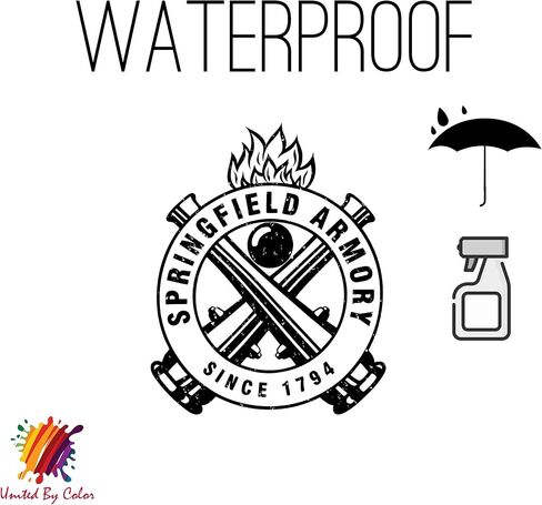 (2 Pack) Springfield Armory Since 1794 Sticker for Tool Box, Trucks Window, Gun Boxes, Helmets, Hard Hats Or Walls in Saudi Arabia