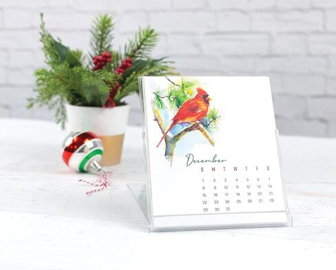 تقويم هدايا مكتبي لحافظة الأقراص المضغوطة لعام 2024 - أجنحة بألوان مائية in Kuwait