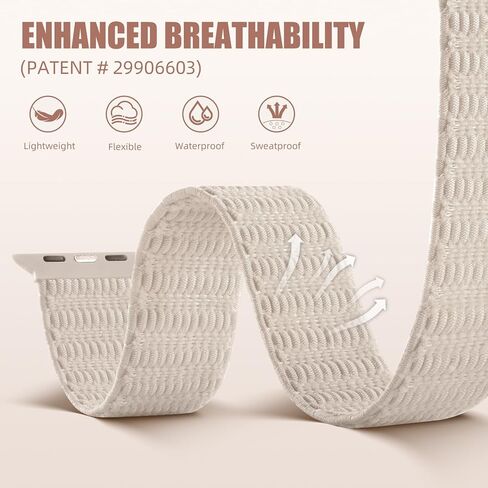 Hamile Braided Solo Loop Compatible with Apple Watch Bands 40mm 41mm 38mm 42mm 44mm 45mm 49mm for Women Men, Stretchy Soft Nylon Adjustable Sport Strap for iWatch Bands Series 9 8 7 6 5 4 3 SE Ultra 2 in Kuwait