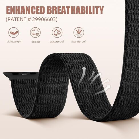 Hamile Braided Solo Loop Compatible with Apple Watch Bands 40mm 41mm 38mm 42mm 44mm 45mm 49mm for Women Men, Stretchy Soft Nylon Adjustable Sport Strap for iWatch Bands Series 9 8 7 6 5 4 3 SE Ultra 2 in Saudi Arabia