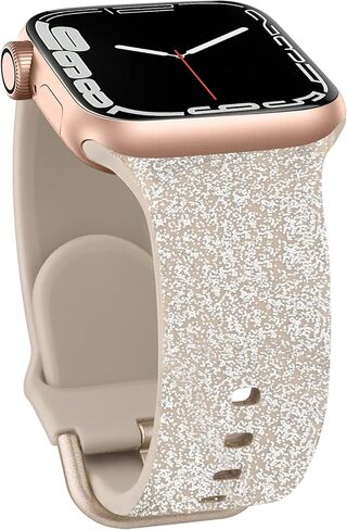 سوار رياضي متوافق مع سوار ساعة Apple 38 مم 45 مم 44 مم 42 مم 41 مم 40 مم، بديل حزام سيليكون ناعم مقاوم للماء لساعة iWatch Apple Watch SE Series 9 8 7 6 5 4 3 2 1 للنساء والرجال in Kuwait