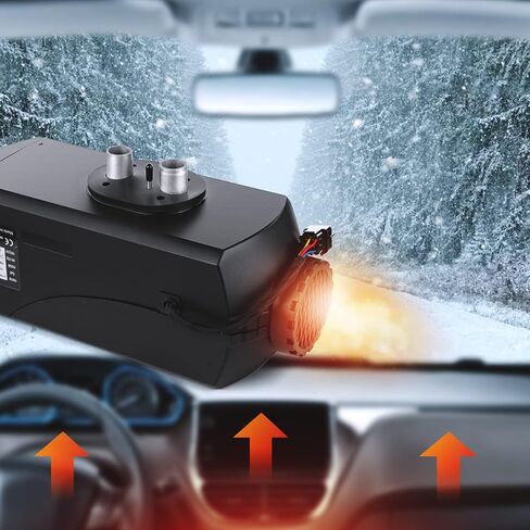 سخان هواء ديزل 8 كيلو وات، خزان 10 لتر، سخان ديزل 12 فولت، كاتم صوت، سخان انتظار ديزل مع شاشة ترموستات LCD وجهاز تحكم عن بعد للشاحنات ومقطورة السيارة والقارب والمنزل المتنقل in Kuwait