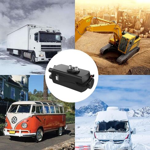 سخان هواء ديزل 8 كيلو وات، خزان 10 لتر، سخان ديزل 12 فولت، كاتم صوت، سخان انتظار ديزل مع شاشة ترموستات LCD وجهاز تحكم عن بعد للشاحنات ومقطورة السيارة والقارب والمنزل المتنقل in Kuwait