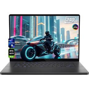 ASUS ROG Zephyrus G16 Gaming Laptop, Intel Ultra 9-185H, 16 GB LPDDR5x RAM, 2 TB PCIe SSD, 16" QHD (2560x1600) 240Hz Display, Nvidia G-Force RTX 4070, RGB Backlit Keyboard, W11 Home, Eclipse Gray