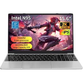 Laptop Computer, Gaming Laptop,32GB DDR4 RAM 1TB SSD, 1.7-3.4GHz Intel N95 Processor, 15.6" FHD 1920 * 1080, 180 Angle Opening, Fingerprint Unlock, Backlit Keyboard, Windows 11 Pro