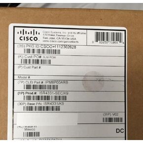 ISR4331-SEC/K9 New Sealed Cisco ISR4331-SEC/K9 ISR 4331 Router