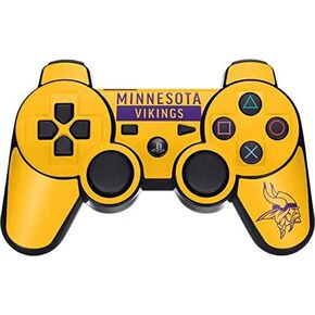 Skinit Decal Gaming Skin Compatible with PS3 Dual Shock Wireless Controller - Officially Licensed NFL Minnesota Vikings Yellow Performance Series Design