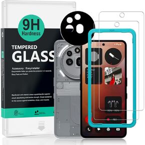 Ibywind for Nothing Phone (3a) 5G 6.77" Screen Protector(2 Pack),9H Hardness Tempered Glass,with 1Pc Camera Lens Protector,Easy to Install