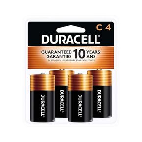 Duracell PGD MN1400R4ZX Coppertop Retail Battery, Alkaline, C Size (Pack of 4)