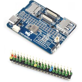 Waveshare Nano Base Board (A), Compatible with Raspberry Pi Compute Module 5, Base Board for CM5 Lite/eMMC, with Multiple Peripheral Interfaces