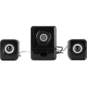 ciciglow USB Computer Speaker, 360° Surround Sound Volume Control, PC Speakers for Desktop Laptop Tablet Phone, USB Powered, 2.1 Stereo Bass Desktop Computer Speaker, ABS Material