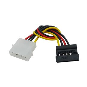 4 Pin IDE to 2 Serial ATA Hard Driver Power Cable SATA Y Splitter Hard-Drive-Disk Extension Cord Adapter Connector(Molex to 3 x SATA)