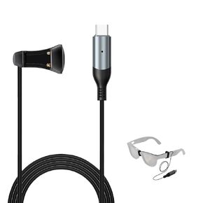 Charging Cable for Ray-Ban Meta Smart Glasses, USB C Charger Cable Compatible with Wayfarer/Headliner/Skyler Models. Supports Multiple Charging Options - Wall Charger, Phone, Laptop, or Power Bank.