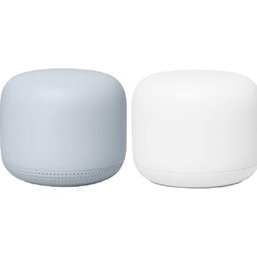 Nest WiFi Router Snow with 1 Access Point Mist - Mesh Router for Wireless Internet - Wi-Fi Extender with Smart Speaker - Works with Nest WiFi and Google WiFi Home Wi-Fi Systems (Renewed)