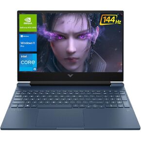 HP Victus 15.6 i5 Premium Gaming Laptop, 15.6" FHD 1920*1080 144Hz, Intel Core i5-12450H, NVIDIA GeForce RTX 3050, 32GB RAM, 1TB SSD, Backlit KB, Touchpad, SD Card Reader, HDMI, Wi-Fi 6, W11 P, Blue