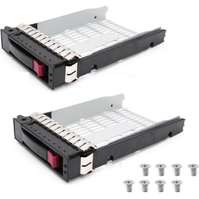 (2-Pack) 373211-001 3.5" SATA SAS Hard Drive Tray Caddy for Compaq ProLiant ML350 G4p ML350 G5 G6 ML370 G5 DL 180 G6