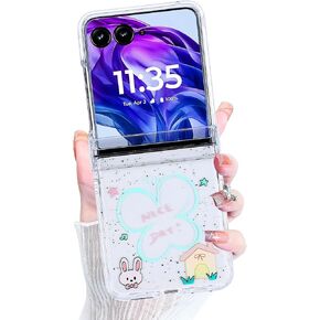 DAKORIE Clear for Motorola Razr 2024/2025 Case with Hinge Protection Shockproof Cute Flip Phone Cover for Moto Razr 2024 2025