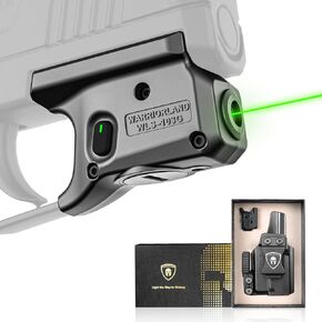 WARRIORLAND Green Laser Sight and Holster Fit for Sig P365 / P365X/ P365XL - Compact Lightweight Light with Battery Indicator, Includes Custom Right-Hand IWB Concealed Carry Kydex Holster, WLS-103G-H2