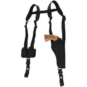 Barsony New Vertical Shoulder Holster w/Speed-Loader Pouch for 6" Revolvers