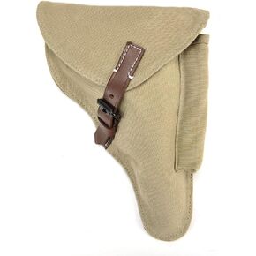German Afrika Korps Canvas P08 Luger Holster WW2 Marked Otto GRAF Leipzig 1942