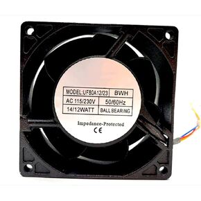 UF80A12/23 BWH AC115/230V 14/12W 50/60Hz 80x80x38mm 4-Wire Cooling Fan 8038mm