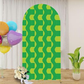 6.6FT Arch Backdrop Cover Abstract Light Beige Brown Room Empty Used for Product ad Website Wedding Arch Cover Spandex Fitted Stretchy Backdrop Stand Covers for Wedding Birthday Party Decoration