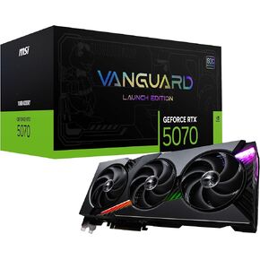 MSI Gaming RTX 5070 12G Vanguard SOC Launch Edition Graphics Card (12GB GDDR7, 192-bit, Extreme Performance: 2655 MHz, DisplayPort x 3 2.1a, HDMI 2.1b, NVIDIA Blackwell Architecture)