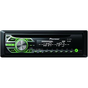 Pioneer DEH-150MPG CD RDS Tuner with WMA/MP3 Playback and Front Illuminated Aux-in (Green)