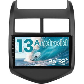 Android 13 Car Stereo for Chevy Aveo Sonic 2011-2015, 9 inch Touch Screen Car Radio with Wireless CarPlay Android Auto Audio Support BT WiFi GPS Hi-Fi FM RDS SWC [2GB+32GB]