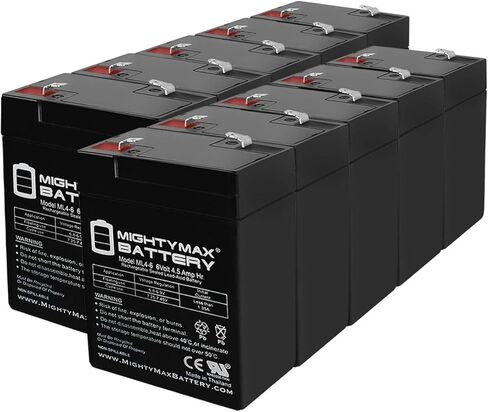 Mighty Max Battery ML4-6 - 6V 4.5AH Replacement Battery for YT-645 with F1 Terminal - 10 Pack in Kuwait