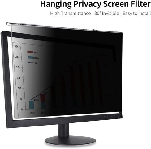 Evgatsauto Computer Screen Screen Filter حامي مساحة قابلة لإعادة الاستخدام للعينين ومع تنظيف القماش من 23 إلى 24in شاشة سطح المكتب (20-22) in Kuwait