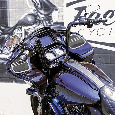 تغطية شوايات مكبرات الصوت الدراجة النارية مناسبة لـ Harley Road Glide CVO Fltrxs Fltru Fltrx 2015 2016 2017 2018 2019 2020 2021 2022 2023 (Black) in Saudi Arabia