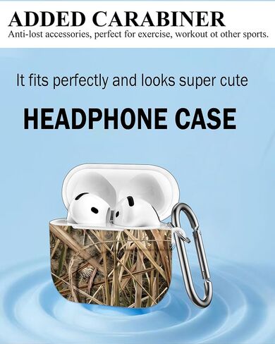 حالة متوافقة مع Airpod 4th Generation 2024 ، غطاء حالة وقائية مقاومة للصدمات مع سلسلة مفاتيح للنساء ، و accessorie اللاسلكية شحن حالات AirPod 4th - camoflage in Kuwait