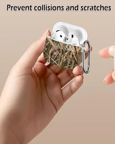 حالة متوافقة مع Airpod 4th Generation 2024 ، غطاء حالة وقائية مقاومة للصدمات مع سلسلة مفاتيح للنساء ، و accessorie اللاسلكية شحن حالات AirPod 4th - camoflage in Kuwait