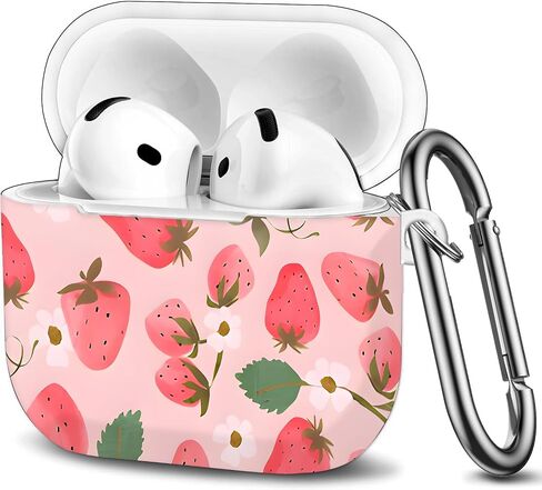 حالة متوافقة مع Airpod 4th Generation 2024 ، غطاء حالة وقائية مقاومة للصدمات مع سلسلة مفاتيح للنساء ، و accessorie اللاسلكية شحن حالات AirPod 4th - camoflage in Kuwait