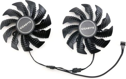 2 PCS تبريد مروحة الاستبدال مروحة مروحة المعجبين GIGABYTE R9 380X 390 G1 الألعاب in Kuwait