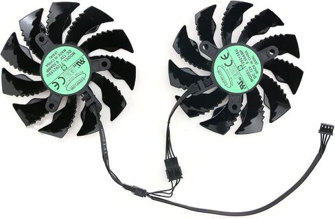 2 PCS تبريد مروحة الاستبدال مروحة مروحة المعجبين GIGABYTE R9 380X 390 G1 الألعاب in Kuwait