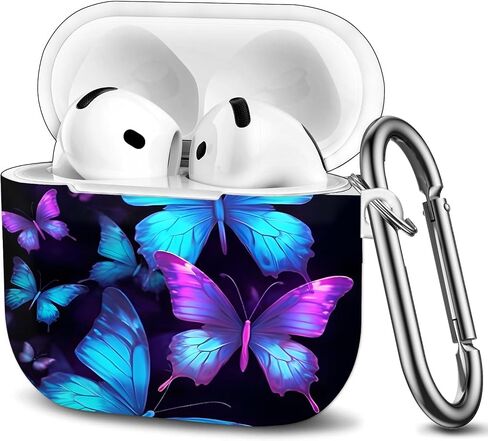 حالة متوافقة مع Airpod 4th Generation 2024 ، غطاء حالة وقائية مقاومة للصدمات مع سلسلة مفاتيح للنساء ، و accessorie اللاسلكية شحن حالات AirPod 4th - camoflage in Kuwait