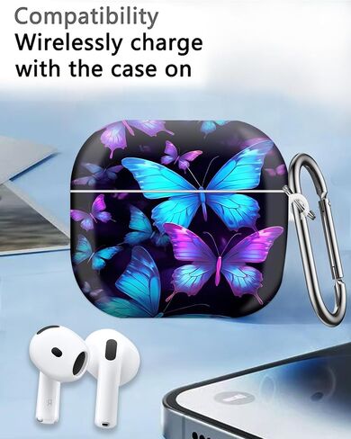 حالة متوافقة مع Airpod 4th Generation 2024 ، غطاء حالة وقائية مقاومة للصدمات مع سلسلة مفاتيح للنساء ، و accessorie اللاسلكية شحن حالات AirPod 4th - camoflage in Kuwait
