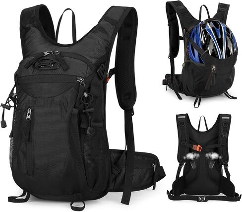 15L Small Hiking Daypack Men Women with Phone Pocket, Breathable Travel Hiking Backpack, Waterproof Ultralight Bike Backpack for Cycling Camping Running, Green in Kuwait