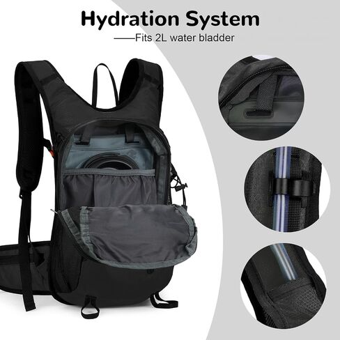 15L Small Hiking Daypack Men Women with Phone Pocket, Breathable Travel Hiking Backpack, Waterproof Ultralight Bike Backpack for Cycling Camping Running, Green in Kuwait