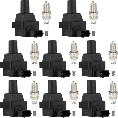 SCITOO 8 ignition coils + 8 iridium Spark Plugs,for Mercedes-Benz SL500 5.0L 1996-1998,for S500 5.0L 1996-1999,for S420 4.2L 1996-1999,for E420 4.2L 1997 C1216 UF-352 5C1227 in Saudi Arabia