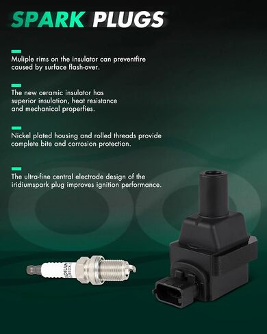 SCITOO 8 ignition coils + 8 iridium Spark Plugs,for Mercedes-Benz SL500 5.0L 1996-1998,for S500 5.0L 1996-1999,for S420 4.2L 1996-1999,for E420 4.2L 1997 C1216 UF-352 5C1227 in Saudi Arabia