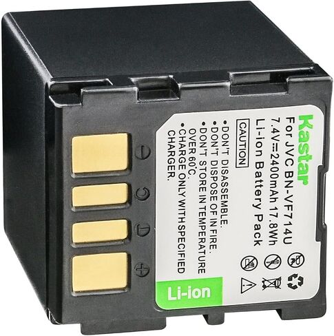 Kastar BN-VF714 استبدال بطارية 2 حزمة من JVC GR-DF540EY GR-DF540EZ GRF550 GR-DF550U GRF550US GR-DF560 GR-DF565 GR-DF565EX GR-DF570 GR-DF570AC GR-DF570AG GR-DF570AH GR-DF570AH in Saudi Arabia