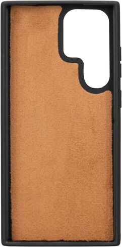 Genuine Premium Leather Wallet Case Compatible Galaxy S23 Ultra - Handmade - Detachable Strong Magnetic Flip Cover with Card Holders and Kickstand - Perfect Protection for All Edges (Brown) in Kuwait