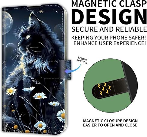 for iPhone 16 Pro Max Case, Flip PU Leather Shockproof Cute Highland Cow Phone Case for iPhone 16 Pro Max, Magnetic Clasp Phone Wallet Kickstand with Card Holder Screen Protector in Saudi Arabia