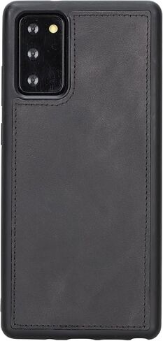 Genuine Premium Leather Wallet Case Compatible Galaxy S23 Ultra - Handmade - Detachable Strong Magnetic Flip Cover with Card Holders and Kickstand - Perfect Protection for All Edges (Brown) in Kuwait