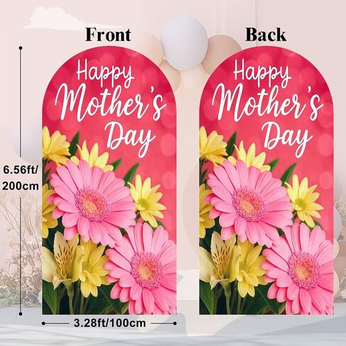 6.6FT Arch Backdrop Cover Mother s Day Greeting Wedding Arch Cover Spandex Fitted Stretchy Backdrop Stand Covers for Wedding Birthday Party Decoration in Saudi Arabia