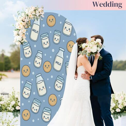 6.6 قدم القوس الخلفية غطاء اليد النص المرسومة للفئة 2025 فئة التخرج 2025 شارة الزفاف غطاء قوس دنة ملاءمة أغطية الوقوف الخلفية الممتدة لزخارف حفل زفاف حفل زفاف in Kuwait